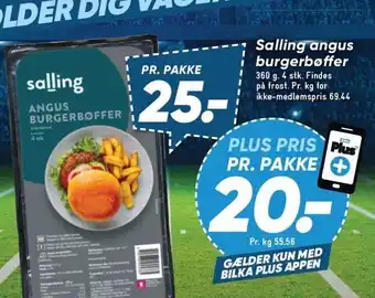 Bilka Salling angus burgerbøffer tilbud