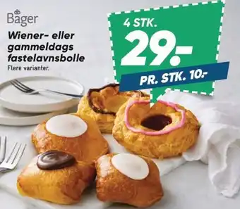 Bilka Wiener- eller gammeldags fastelavnsbolle - 4 STK tilbud