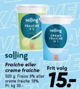 Bilka Salling Fraiche eller creme fraiche tilbud