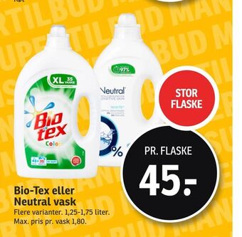 SPAR Bio-Tex eller Neutral vask tilbud