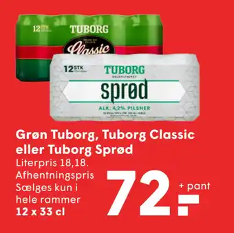 SPAR Grøn Tuborg, Tuborg Classic eller Tuborg Sprød tilbud