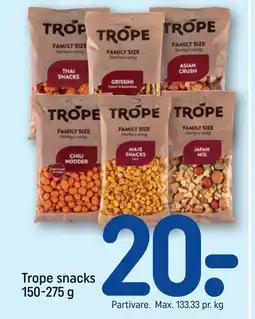 REMA 1000 Trope snacks 150-275 g tilbud