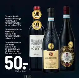 REMA 1000 Chateau Roubin Medoc AOP Rouge Frankrig, 75 cl Forholdsvis fyldig og tør rødvin, 13% tilbud