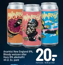 REMA 1000 Anarkist New England IPA, Bloody weissen eller Hazy IPA alkoholfri 44 cl. Ex. pant tilbud