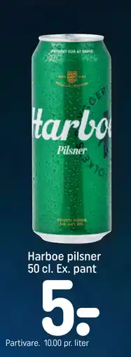 REMA 1000 Harboe pilsner 50 cl. Ex. pant tilbud