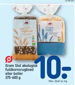 REMA 1000 Gram Slot økologisk fuldkornsrugbrød eller boller 375-600 g tilbud