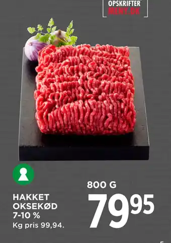 MENY HAKKET OKSEKØD 7-10 % tilbud