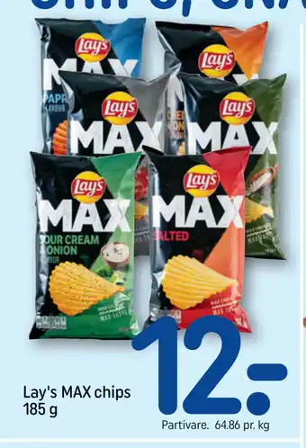 REMA 1000 Lay's MAX chips 185 g tilbud