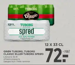 MENY GRØN TUBORG, TUBORG CLASSIC ELLER TUBORG SPRØD tilbud