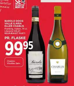 MENY BAROLO DOCG VALLE ILARIA ELLER CHABLIS tilbud