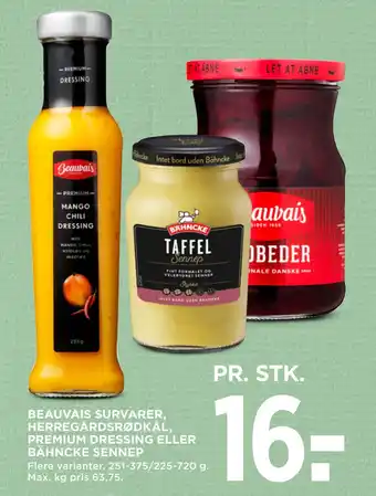 MENY GÅRDSRØDKÅL, PREMIUM DRESSING ELLER BÄHNCKE SENNEP tilbud