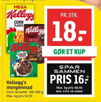 SPAR Kellogg's morgenmad tilbud