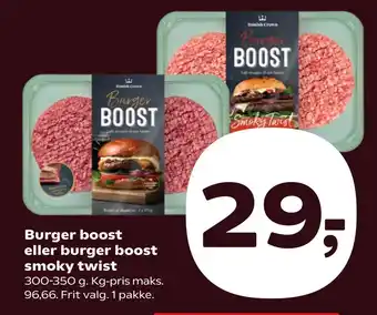 Kvickly Burger boost eller burger boost smoky twist tilbud