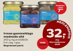 Kvickly Irmas gammeldags modnede sild tilbud