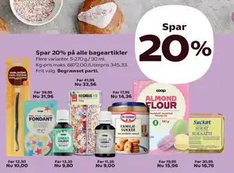 Kvickly Spar 20% på alle bageartikler tilbud