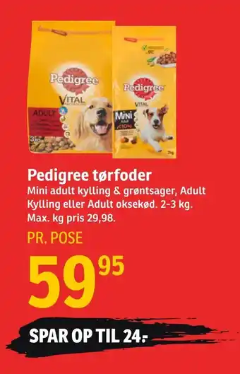 SPAR Pedigree tørfoder tilbud