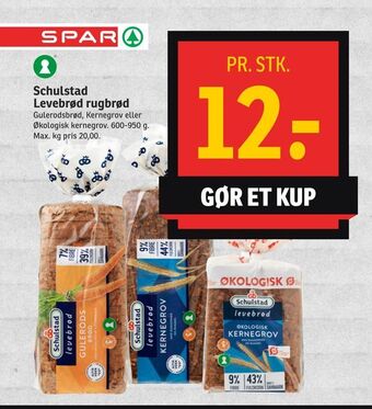 SPAR Schulstad Levebrød rugbrød tilbud