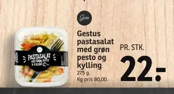 SPAR Gestus pastasalat med grøn pesto og kylling tilbud