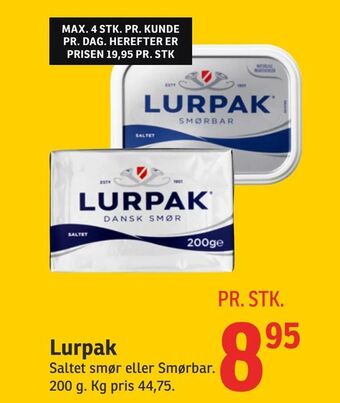 SPAR Lurpak tilbud