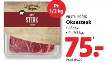 Lidl VILSTRUPGÅRD Oksesteak tilbud