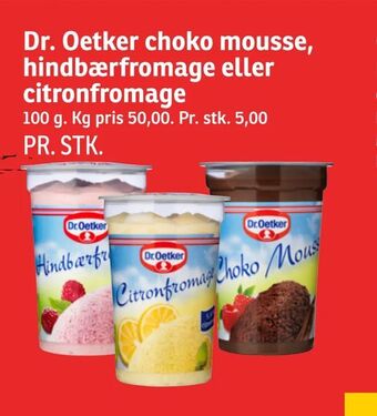 SPAR Dr. Oetker choko mousse, hindbærfromage eller citronfromage tilbud