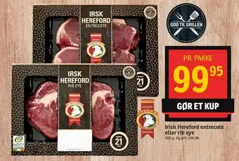Irish Hereford entrecote eller rib eye