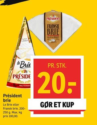 SPAR Président brie tilbud