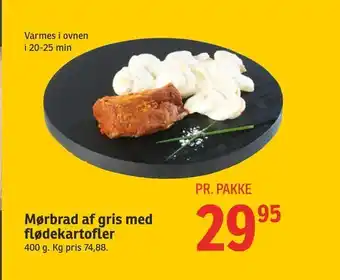 Mørbrad af gris med flødekartofler