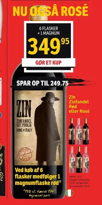 SPAR Zin Zinfandel Rød eller Rosé tilbud