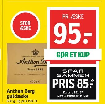 SPAR Anthon Berg guldæske tilbud