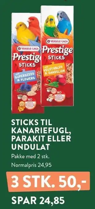 Plantorama STICKS TIL KANARIEFUGL, PARAKIT ELLER UNDULAT tilbud