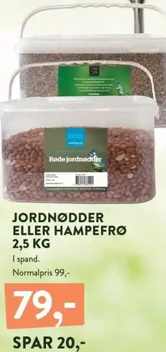 Plantorama JORDNØDDER ELLER HAMPEFRØ tilbud