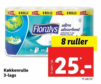 Let-Køb Køkkenrulle 3-lags tilbud