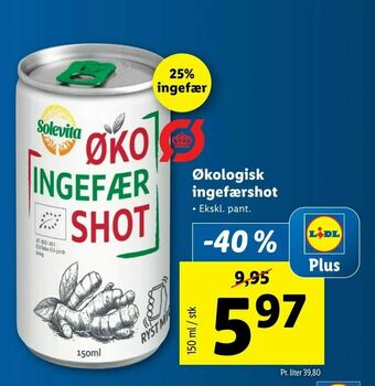 Let-Køb Økologisk ingefærshot tilbud