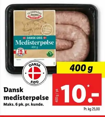 Let-Køb Dansk medisterpølse tilbud