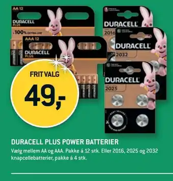 Duracell plus power batterier
