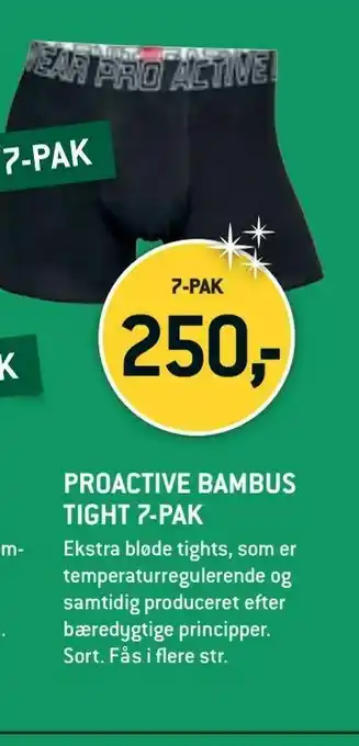 XL-BYG Proactive bambus tight 7-pak tilbud