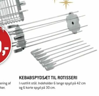 Kebabspydsæt til rotisseri