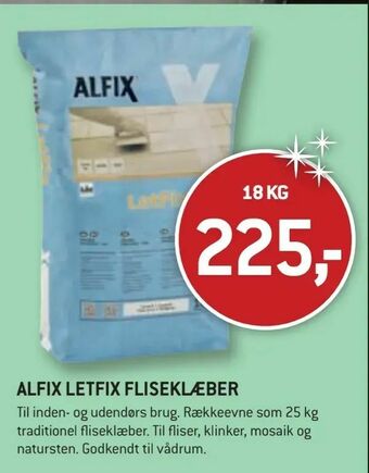 XL-BYG Alfix letfix fliseklæber tilbud