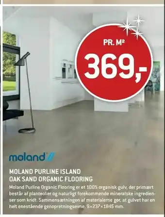 XL-BYG Moland purline island oak sand organic flooring tilbud