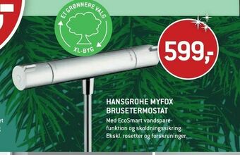 XL-BYG Hansgrohe myfox brusetermostat tilbud