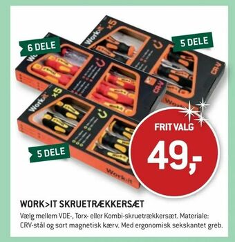 Work>it skruetrækkersæt