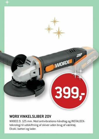 Worx vinkelsliber 20v
