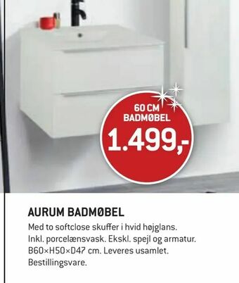 XL-BYG Aurum badmøbel tilbud