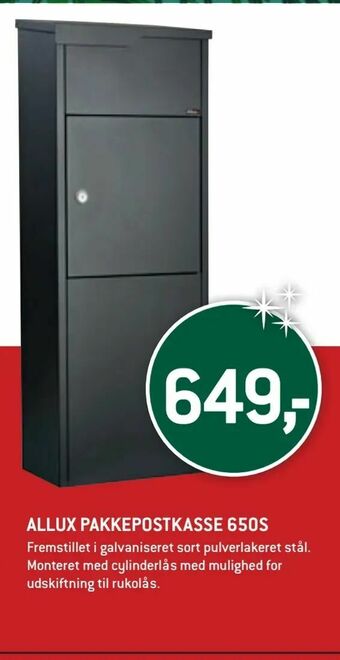 XL-BYG Allux pakkepostkasse 650s tilbud
