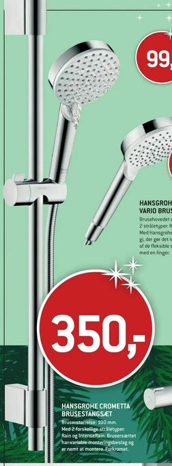 XL-BYG Hansgrohe crometta brusestangsæt tilbud