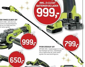 Ryobi grensav 18v