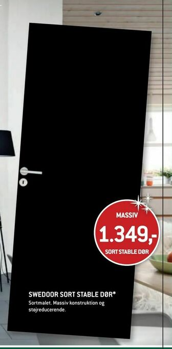 XL-BYG SWEDOOR SORT STABLE DØR* tilbud