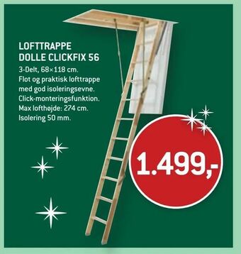 XL-BYG Lofttrappe dolle clickfix 56 tilbud