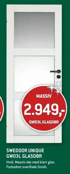 SWEDOOR UNIQUE GW03L GLASDØR